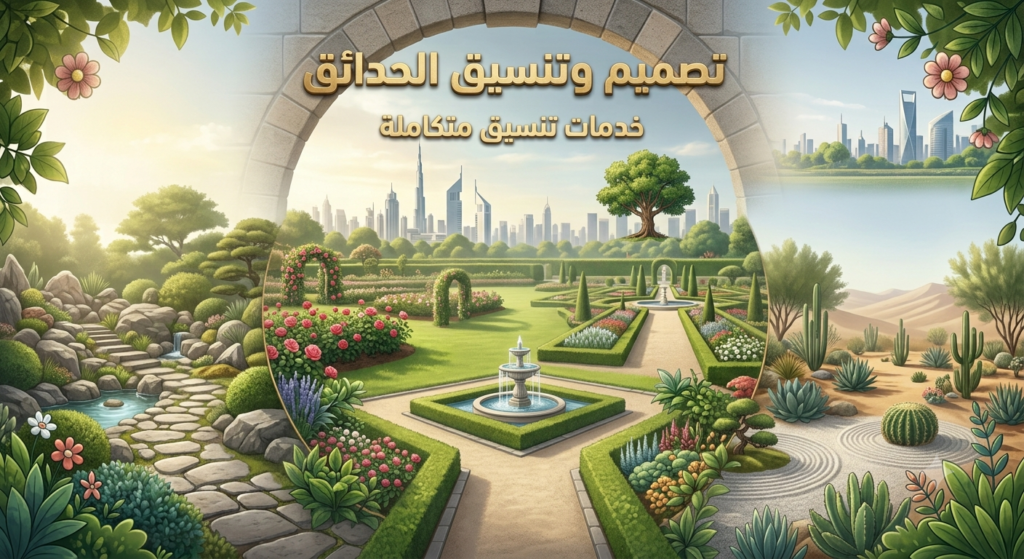 تصميم وتنسيق الحدائق المنزلية